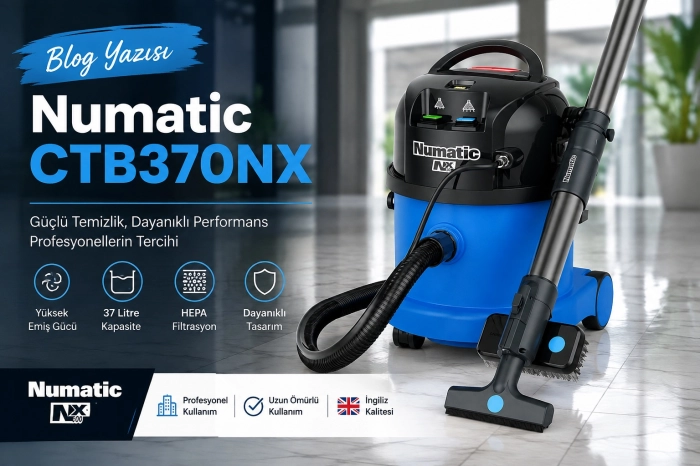 Numatic CTB370NX Akülü Halı ve Koltuk Yıkama Makinesi | Kablosuz Profesyonel Temizlik